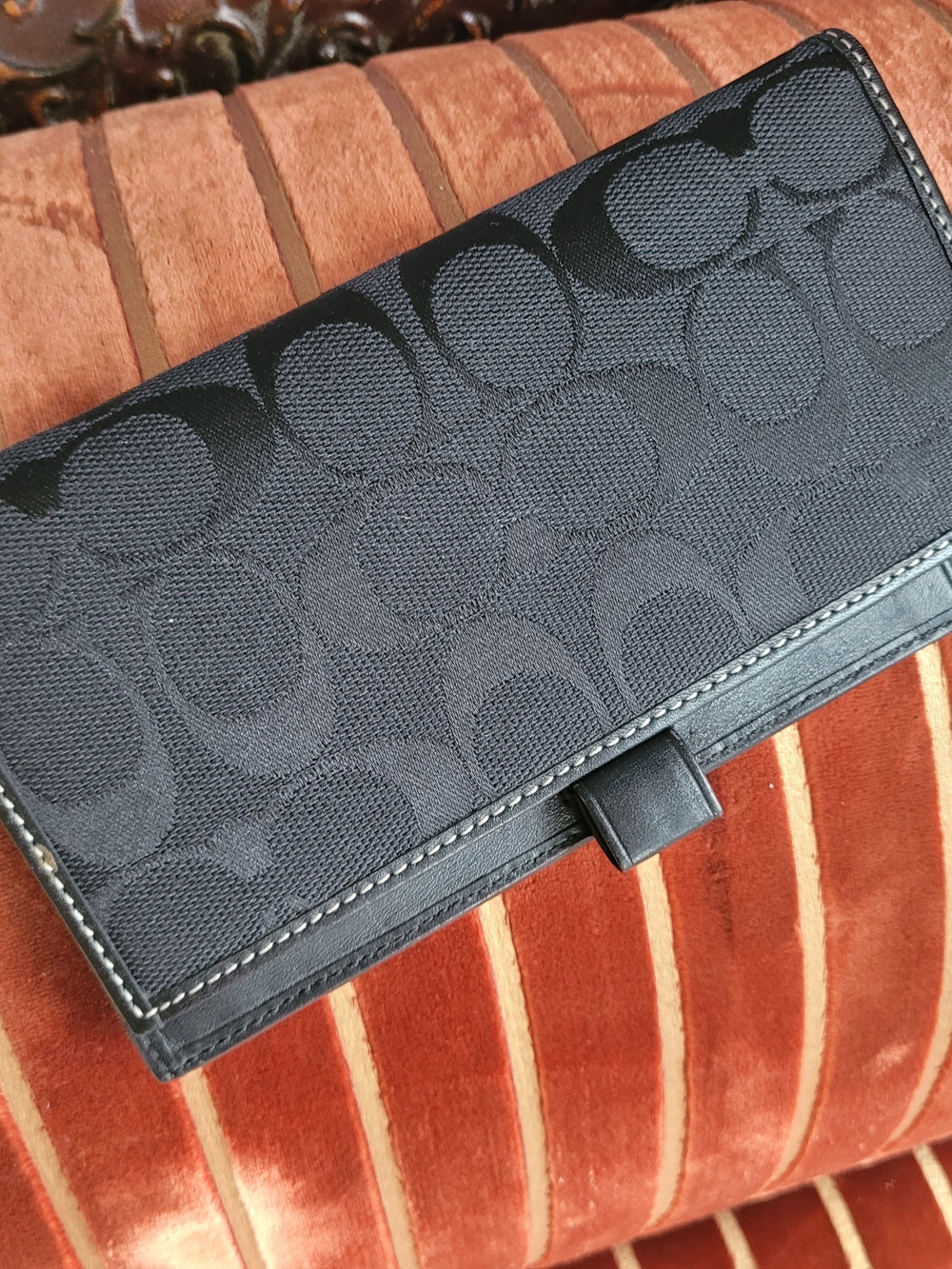 Coach Signature Checkbook Cover